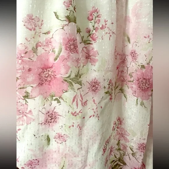 Floral Pink maternity Maxi Dress - Picture 3 of 7